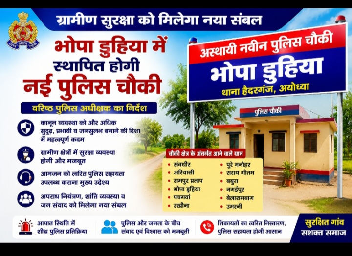 ग्रामीण सुरक्षा को मिलेगा नया संबल, भोपा डुहिया में स्थापित होगी नई पुलिस चौकी–एसएसपी