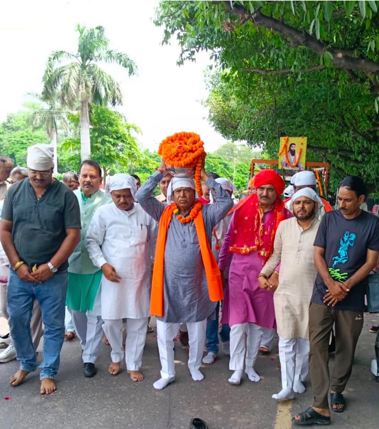 संत रविदास जी के संदेश के साथ पंचकूला पहुंची कलश यात्रा, ज्ञानचंद गुप्ता ने की अगुवाई