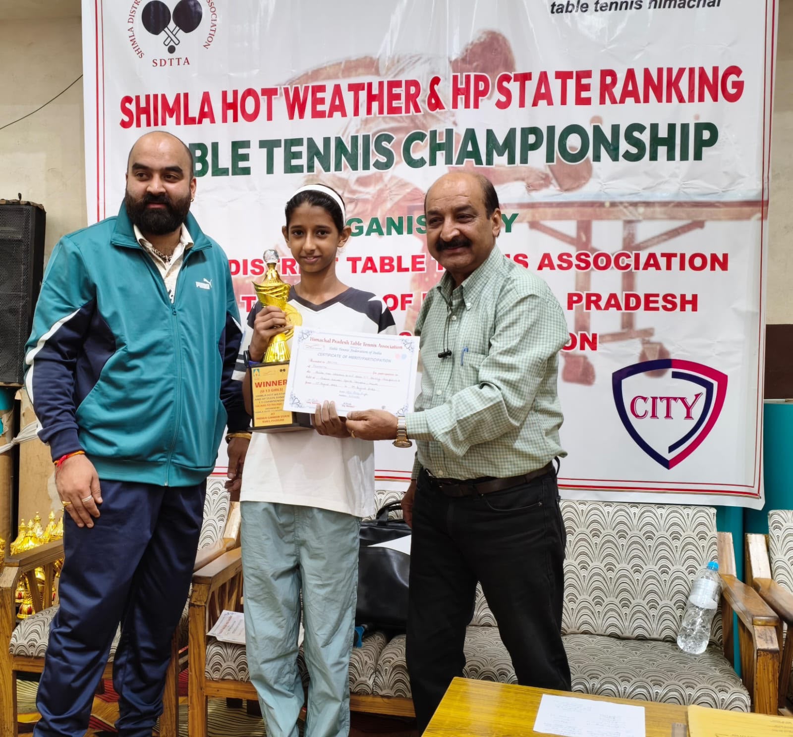 टेबल टेनिस में छाई सतलुज की आलिया, अंडर-13 गर्ल्स सिंगल्स में बनीं चैंपियन