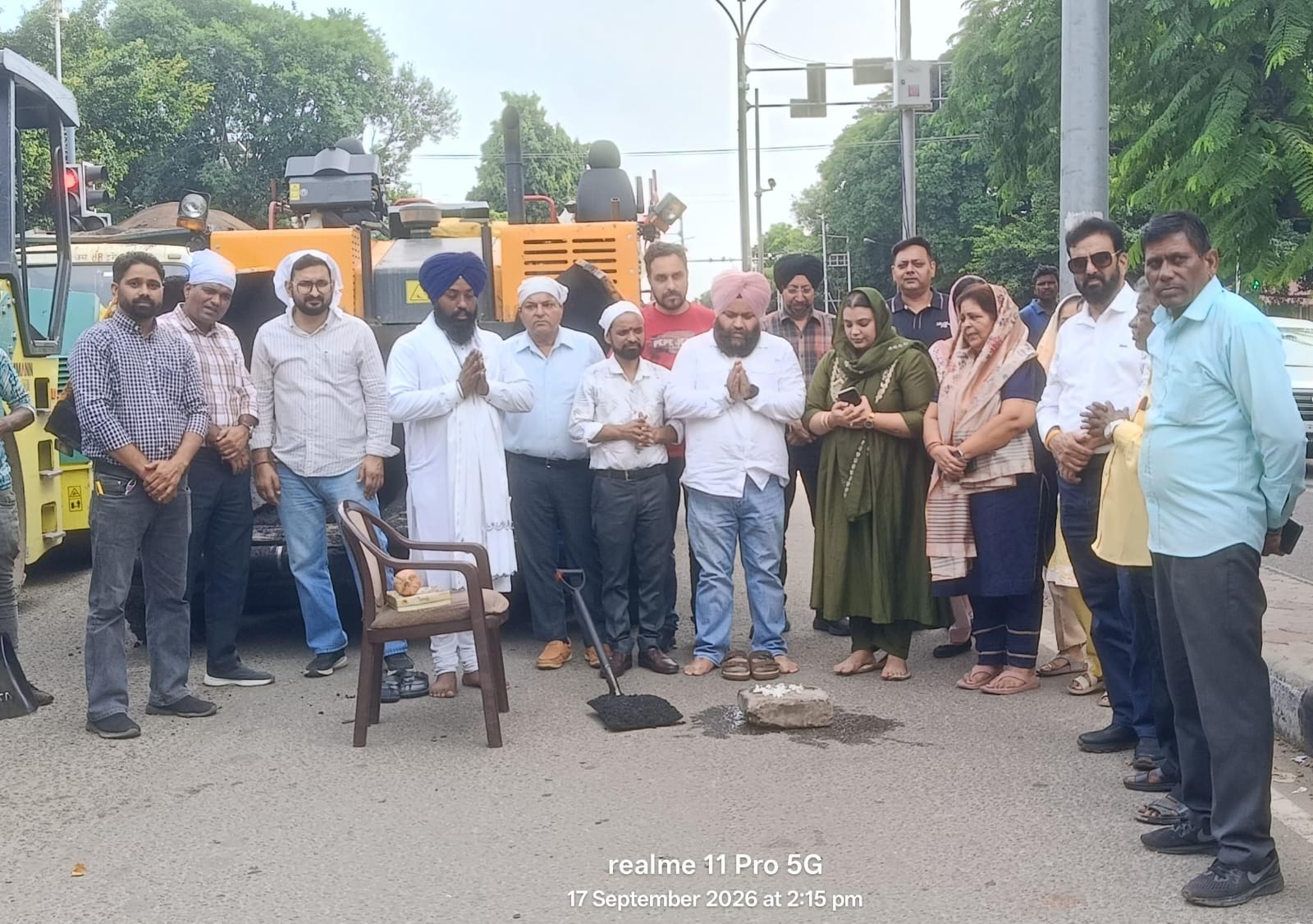 सेक्टर 22-23 की V-4 रोड के विकास कार्य का शुभारंभ: